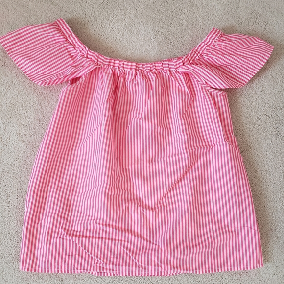 Vineyard Vines Off-the-Shoulder Flutter Sleeve Shirt szS - Picture 3 of 12